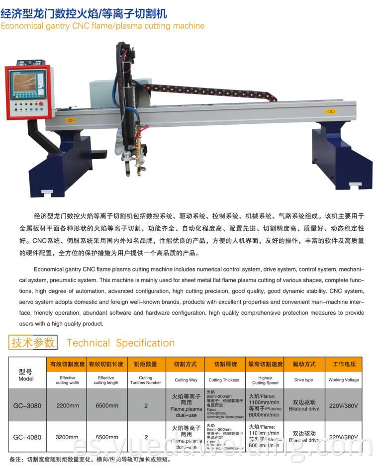 Yeda pequeño cortador portátil CNC Plasma / Gas Cutting Machine